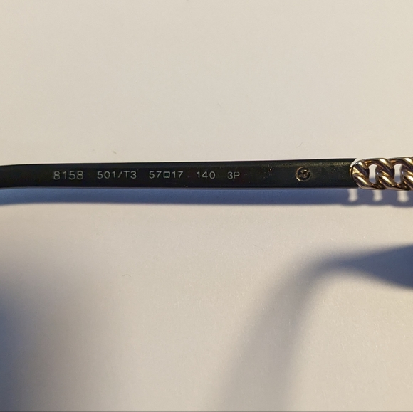 Bvlgari Gold Chain Polarized Sunglasses 8158 501/T3 size 57-17-140 main image 2